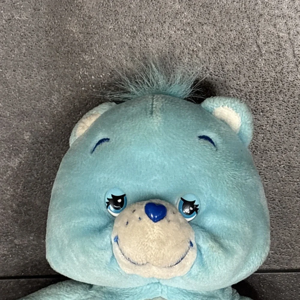 Care Bears Vtg 2002 Bedtime Plush Blue Moon & Yellow Star 10
